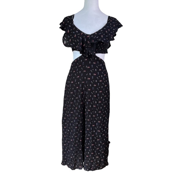 Kimchi Blue Gianna Ruffle Cold Shoulder Jumper Size 0 - Picture 5 of 7